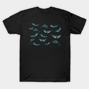 Pattern of dolphins and whales T-Shirt